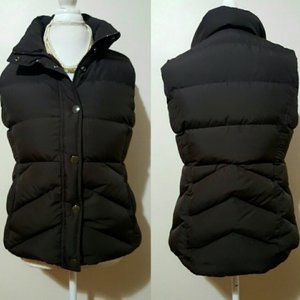 j.cew puffy down vest sherpa lining
